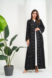 R210 Black Classic Abaya Set Abaya for Women UAE – Abaya – Rutba Fashion Abaya