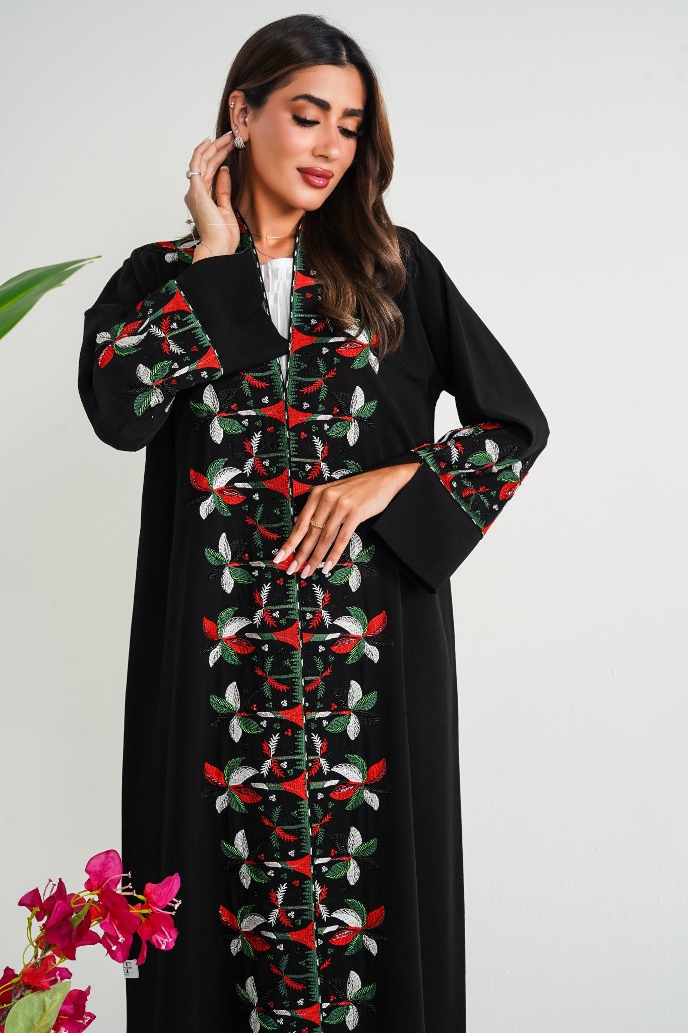 R211 UAE Flag And National Day Abaya Set Abaya for Women UAE – Abaya – Rutba Fashion Abaya