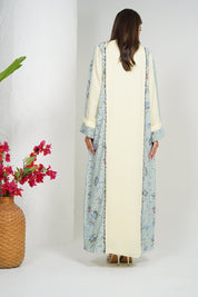 R212 Light Beige Abaya Set Abaya for Women UAE – Abaya – Rutba Fashion Abaya