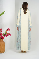 R212 Light Beige Abaya Set Abaya for Women UAE – Abaya – Rutba Fashion Abaya