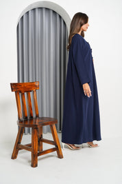 R213 Blue cutting Model Abaya Set Abaya for Women UAE – Abaya – Rutba Fashion Abaya