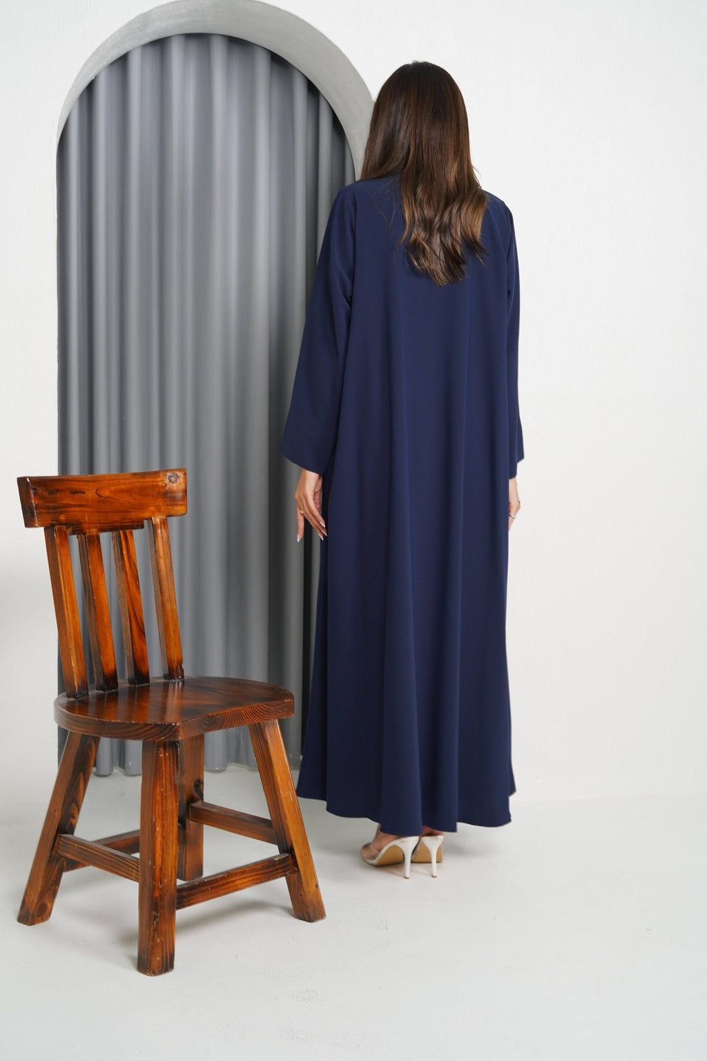 R213 Blue cutting Model Abaya Set Abaya for Women UAE – Abaya – Rutba Fashion Abaya