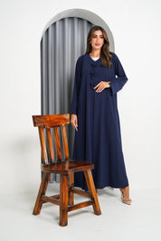 R213 Blue cutting Model Abaya Set Abaya for Women UAE – Abaya – Rutba Fashion Abaya