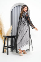 R220 Black elegant Designer Abaya Set Abaya for Women UAE – Abaya – Rutba Fashion Abaya