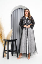 R220 Black elegant Designer Abaya Set Abaya for Women UAE – Abaya – Rutba Fashion Abaya
