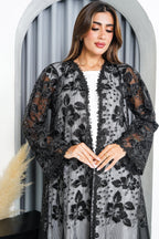 R221 Black wedding and party Designer Abaya Set Abaya for Women UAE – Abaya – Rutba Fashion Abaya