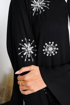 R222 Black elegant Designer Abaya Set Abaya for Women UAE – Abaya – Rutba Fashion Abaya