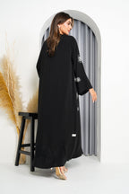 R222 Black elegant Designer Abaya Set Abaya for Women UAE – Abaya – Rutba Fashion Abaya