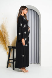 R222 Black elegant Designer Abaya Set Abaya for Women UAE – Abaya – Rutba Fashion Abaya