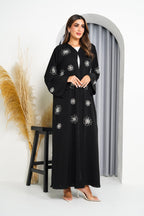 R222 Black elegant Designer Abaya Set Abaya for Women UAE – Abaya – Rutba Fashion Abaya