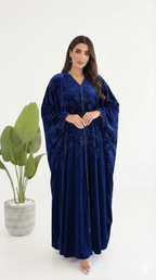 R224 Premium Winter Velvet Abaya Set – Kurian Made Abaya for Women UAE – Abaya – Rutba Fashion Abaya