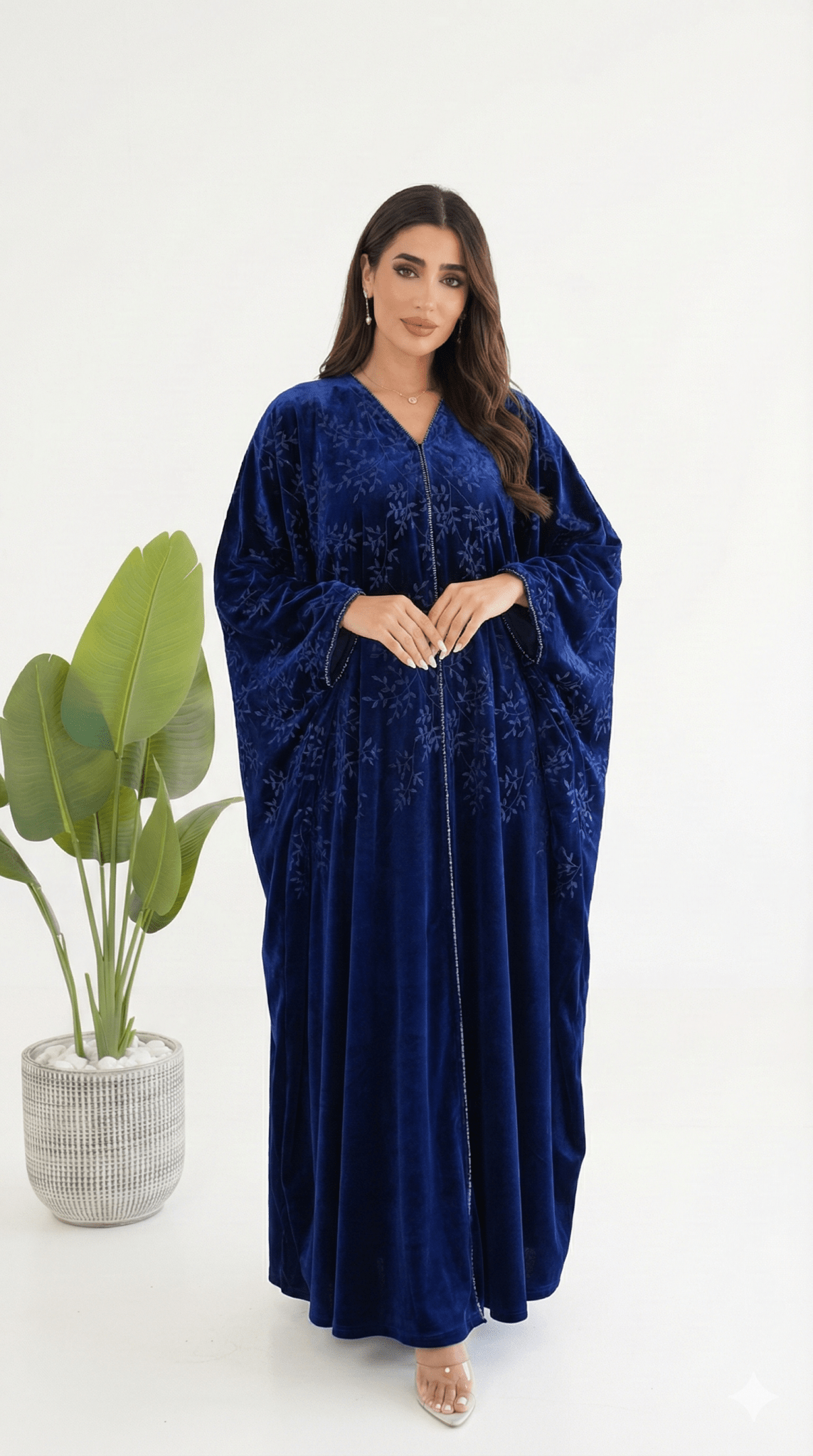 R224 Premium Winter Velvet Abaya Set – Kurian Made Abaya for Women UAE – Abaya – Rutba Fashion Abaya