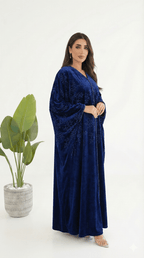 R224 Premium Winter Velvet Abaya Set – Kurian Made Abaya for Women UAE – Abaya – Rutba Fashion Abaya