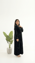 R228 Velvet Abaya Set Abaya for Women UAE – Abaya – Rutba Fashion Abaya
