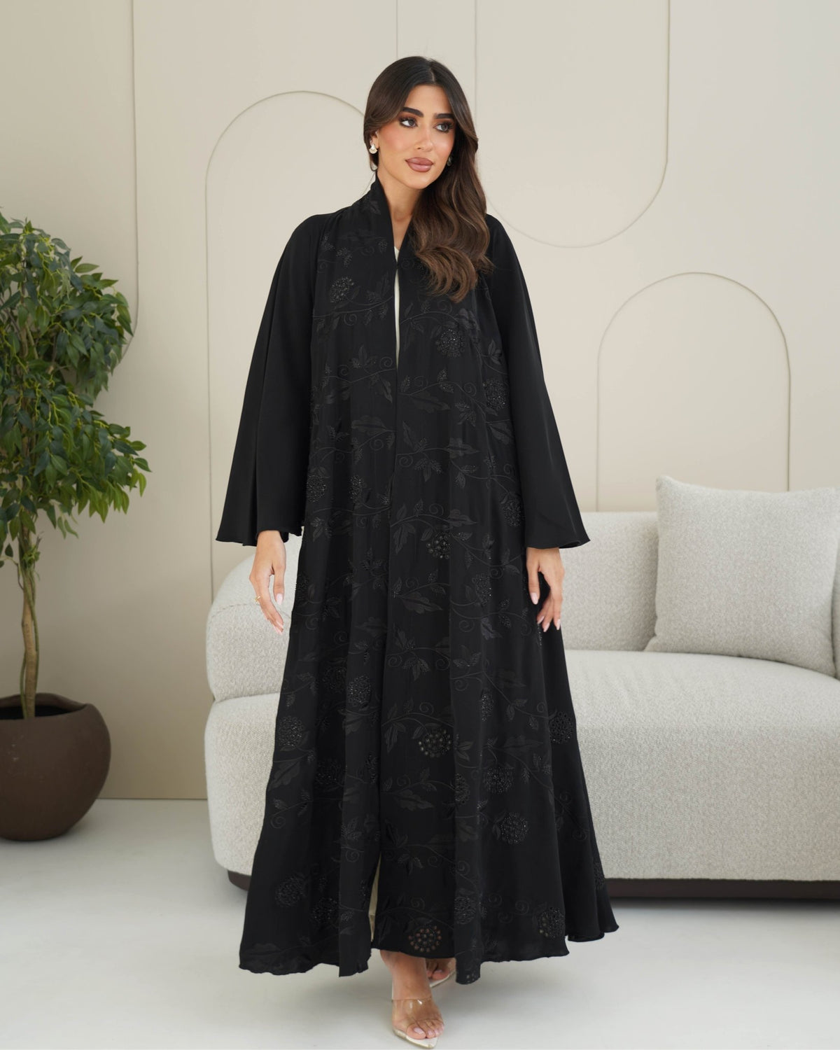 R238 Queen Black Abaya for Eid Collection Abaya for Women UAE – Abaya – Rutba Fashion Abaya