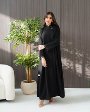 R241 Black Elegant Eid collection abaya set Abaya for Women UAE – Abaya – Rutba Fashion Abaya