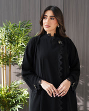 R241 Black Elegant Eid collection abaya set Abaya for Women UAE – Abaya – Rutba Fashion Abaya