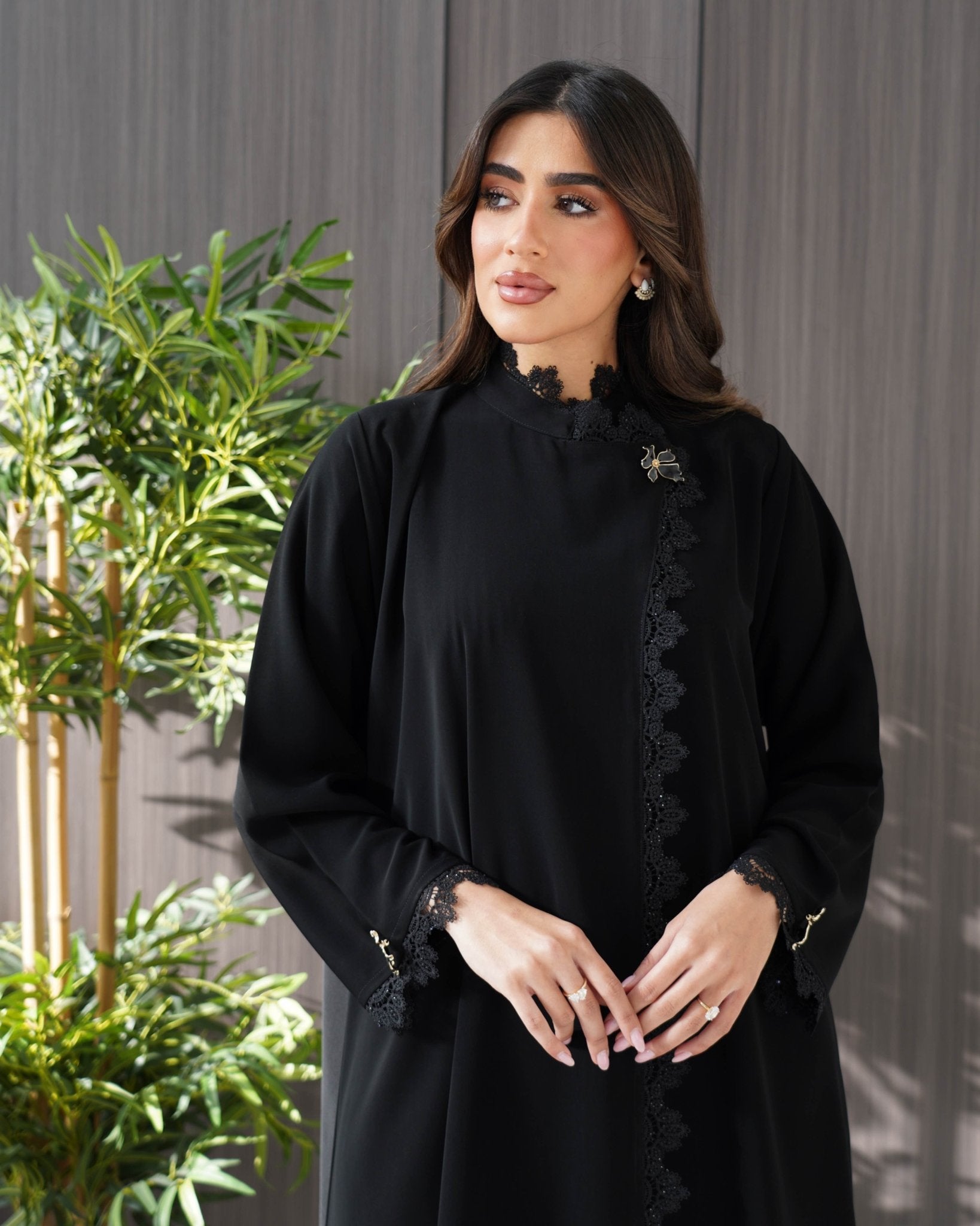 R241 Black Elegant Eid collection abaya set Abaya for Women UAE – Abaya – Rutba Fashion Abaya