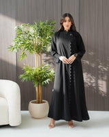 R241 Black Elegant Summer collection abaya set
