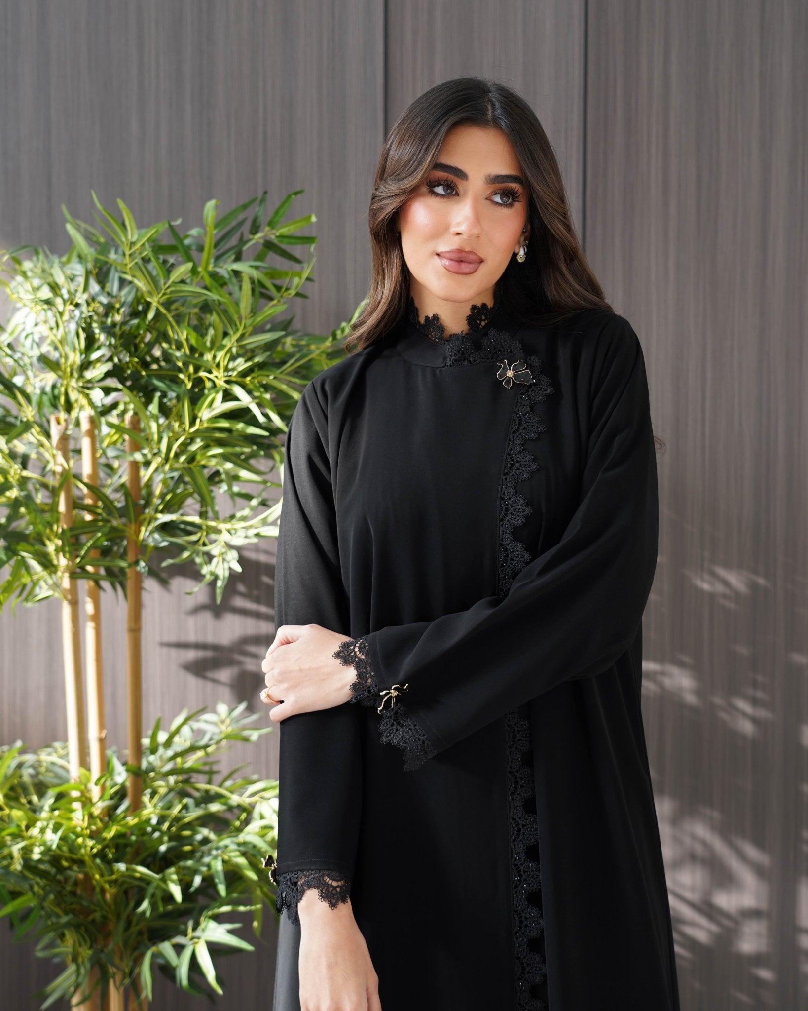 R241 Black Elegant Eid collection abaya set Abaya for Women UAE – Abaya – Rutba Fashion Abaya