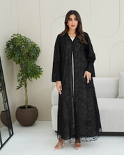 R247 Classic Black Abaya Set Abaya for Women UAE – Abaya – Rutba Fashion Abaya