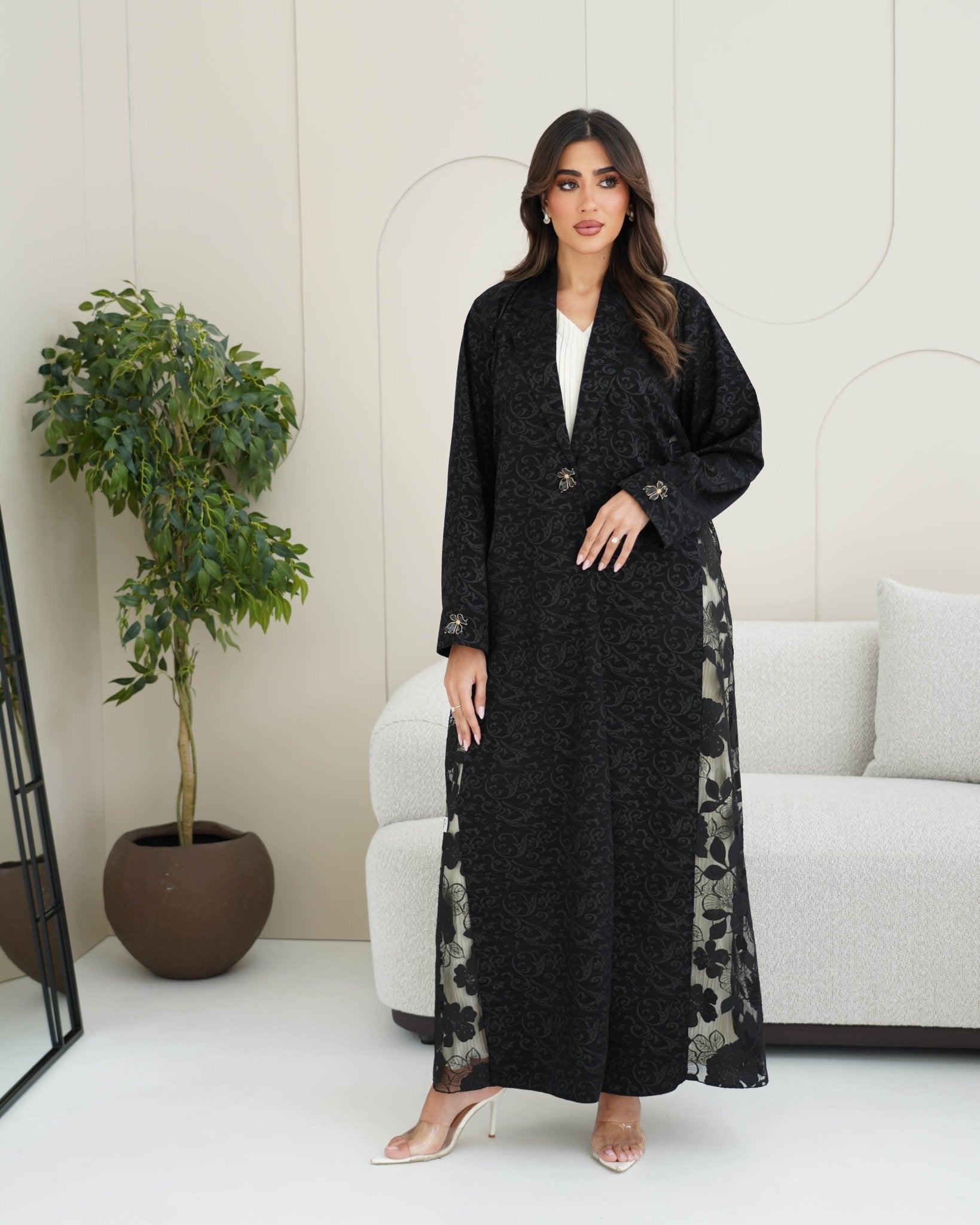 R250 Black Sequence Dantel Abaya For Eid Collection Abaya for Women UAE – Abaya – Rutba Fashion Abaya