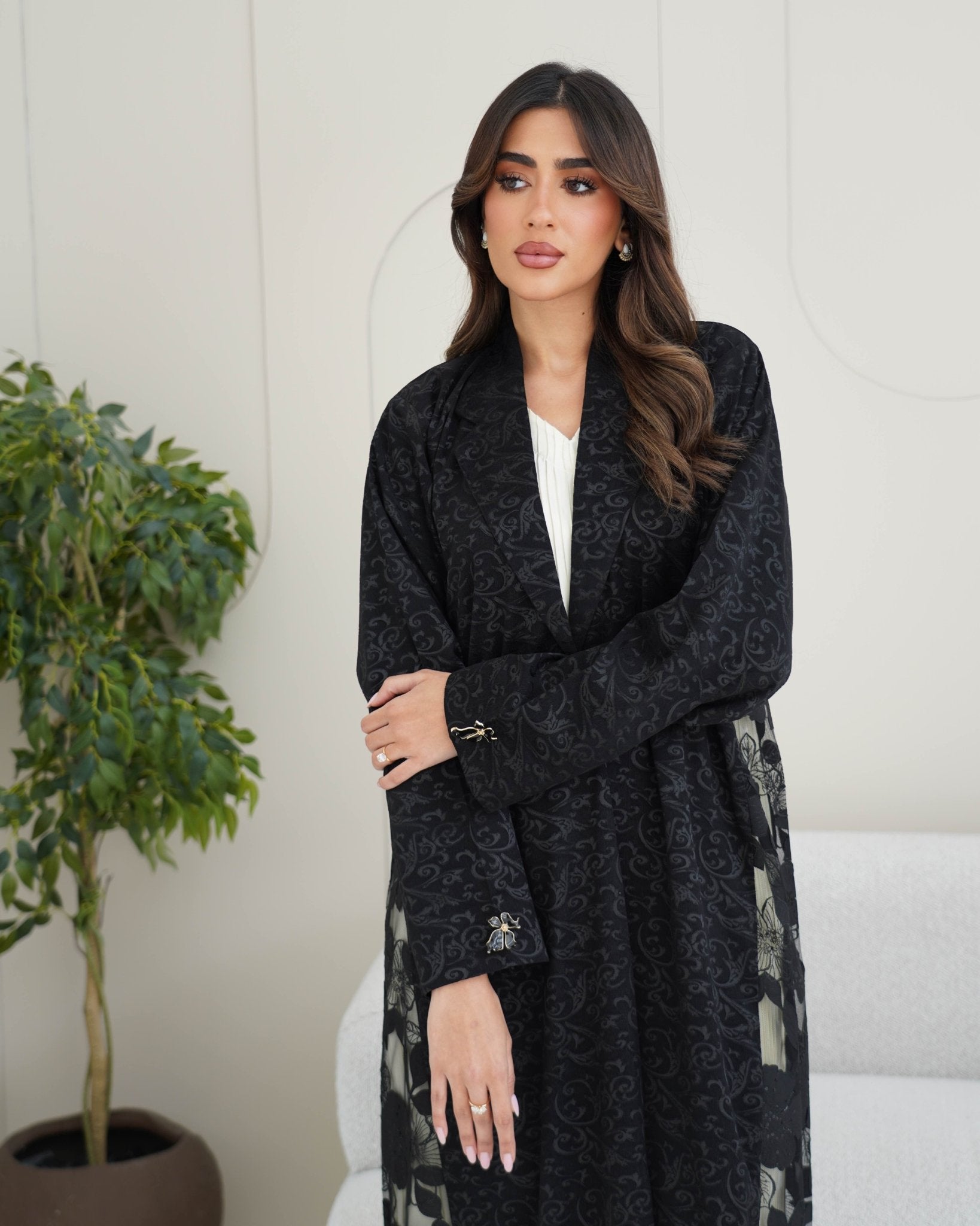 R250 Black Sequence Dantel Abaya For Eid Collection Abaya for Women UAE – Abaya – Rutba Fashion Abaya