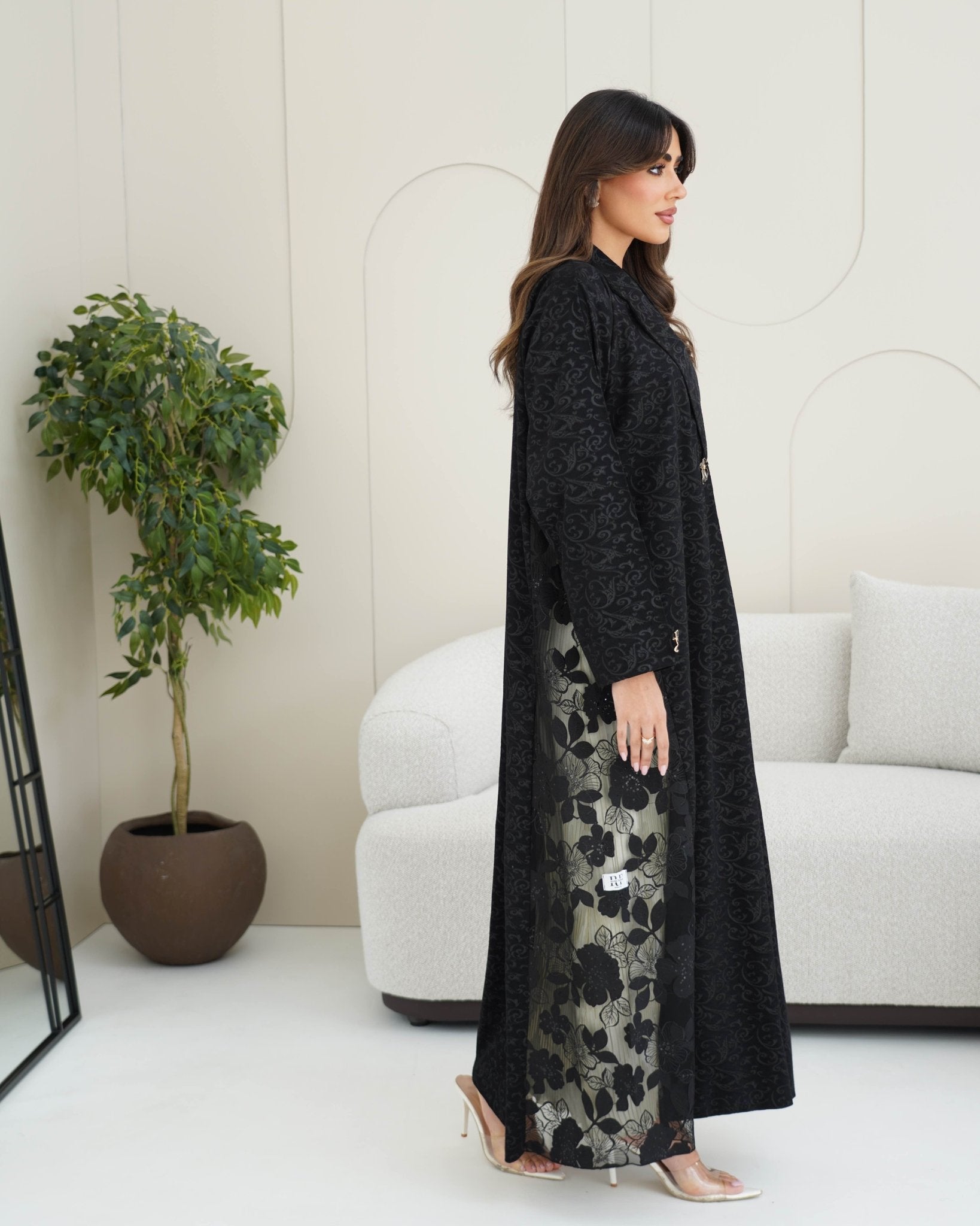 R250 Black Sequence Dantel Abaya For Eid Collection Abaya for Women UAE – Abaya – Rutba Fashion Abaya