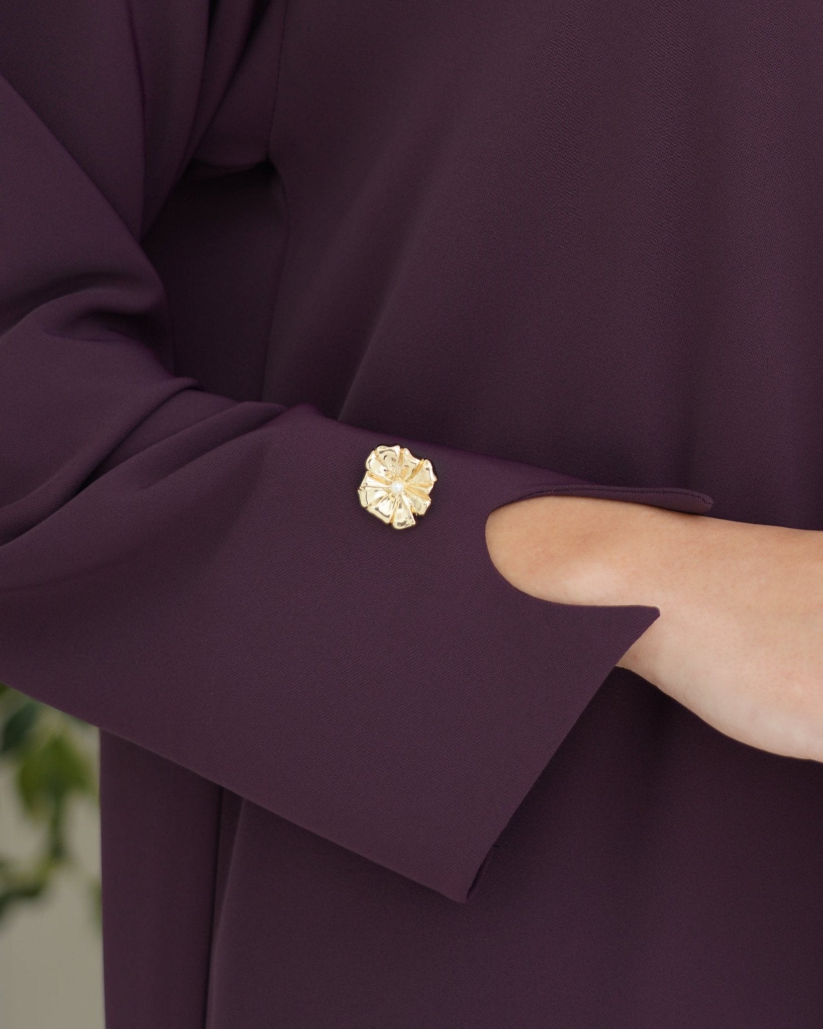 R251 Purple and beige Abaya set Abaya for Women UAE – Abaya – Rutba Fashion Abaya