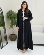R252 Black Cutting Model Abaya for Women UAE – Abaya – Rutba Fashion Abaya