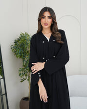 R253 Black classic Fshion Abaya set Abaya for Women UAE – Abaya – Rutba Fashion Abaya