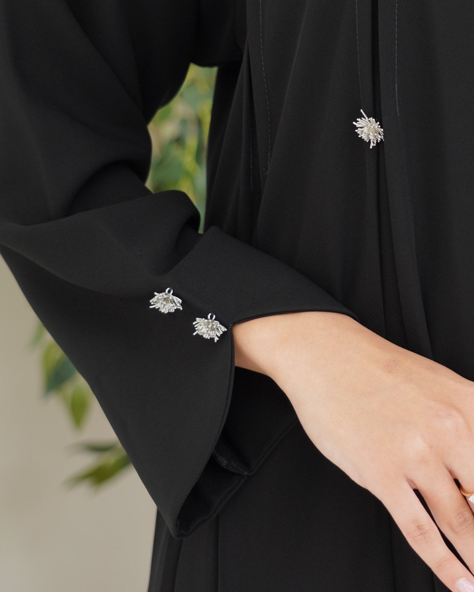 R253 Black classic Fshion Abaya set Abaya for Women UAE – Abaya – Rutba Fashion Abaya