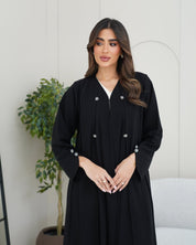 R253 Black classic Fshion Abaya set Abaya for Women UAE – Abaya – Rutba Fashion Abaya