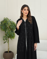 R254 Black Elegant Eid Abaya Set Abaya for Women UAE – Abaya – Rutba Fashion Abaya