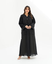 R256 Black Abaya set For Eid Collection Abaya for Women UAE – Abaya – Rutba Fashion Abaya