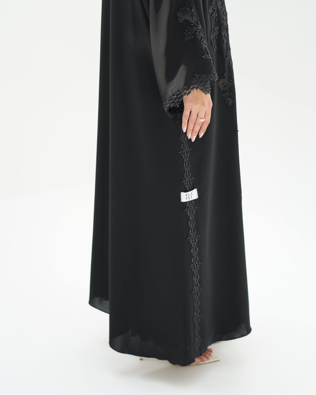 R257 Black Lazar Dantel Abaya for Eid Collcetion Abaya for Women UAE – Abaya – Rutba Fashion Abaya