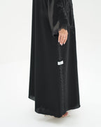 R257 Black Lazar Dantel Abaya for Eid Collcetion Abaya for Women UAE – Abaya – Rutba Fashion Abaya