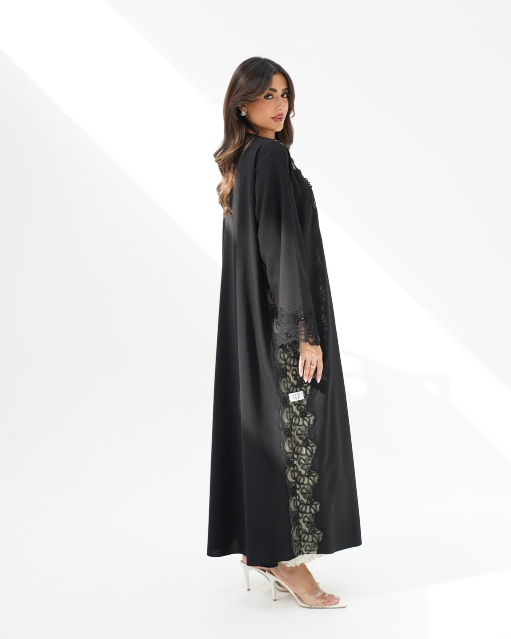 R258 Black Dantel Classic Abaya for Eid Collection Abaya for Women UAE – Abaya – Rutba Fashion Abaya