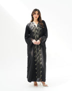 R258 Black Dantel Classic Abaya for Eid Collection Abaya for Women UAE – Abaya – Rutba Fashion Abaya