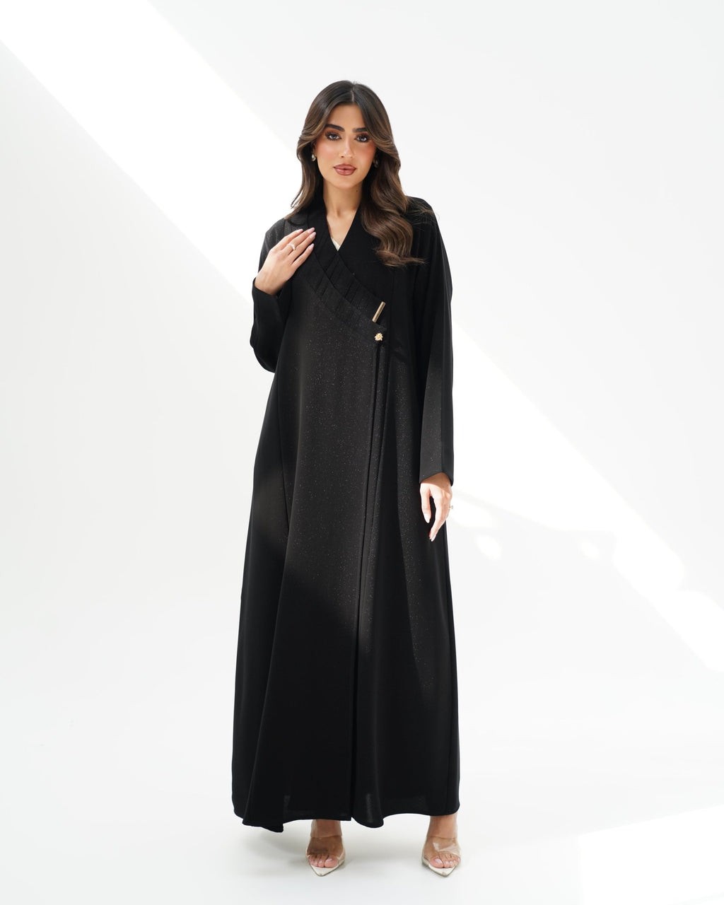 R259 Gulf Queen Design Black Abaya set Abaya for Women UAE – Abaya – Rutba Fashion Abaya