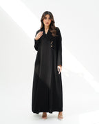 R259 Gulf Queen Design Black Abaya set Abaya for Women UAE – Abaya – Rutba Fashion Abaya