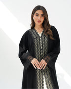 R260 Black Elegant Dantel Abaya For Eid Abaya for Women UAE – Abaya – Rutba Fashion Abaya