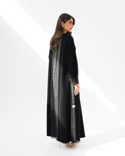 R260 Black Elegant Dantel Abaya For Eid Abaya for Women UAE – Abaya – Rutba Fashion Abaya