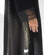 R260 Black Elegant Dantel Abaya For Eid Abaya for Women UAE – Abaya – Rutba Fashion Abaya