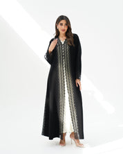 R260 Black Elegant Dantel Abaya For Eid Abaya for Women UAE – Abaya – Rutba Fashion Abaya