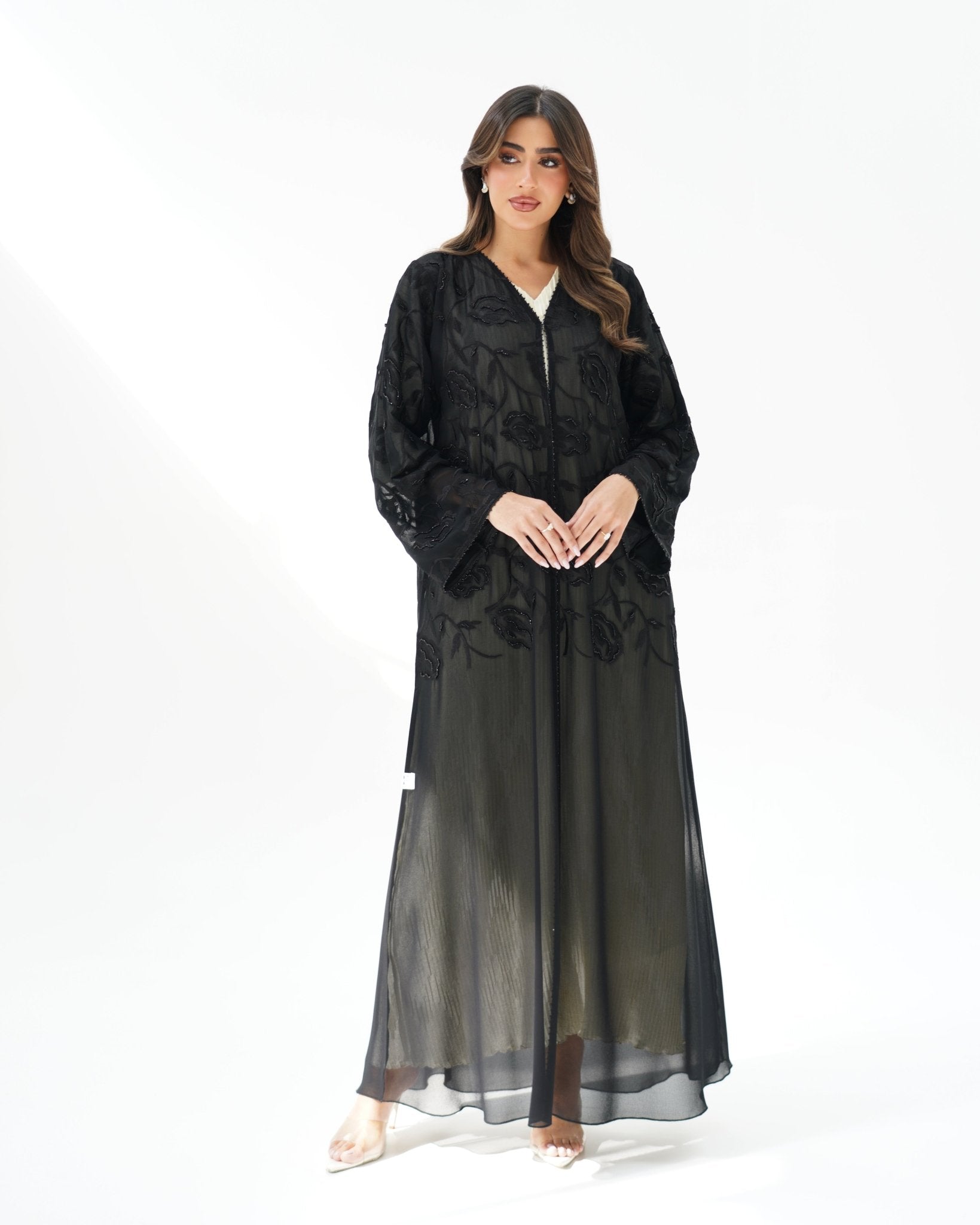 R261 Black Special Abaya for Eid Collection Abaya for Women UAE – Abaya – Rutba Fashion Abaya