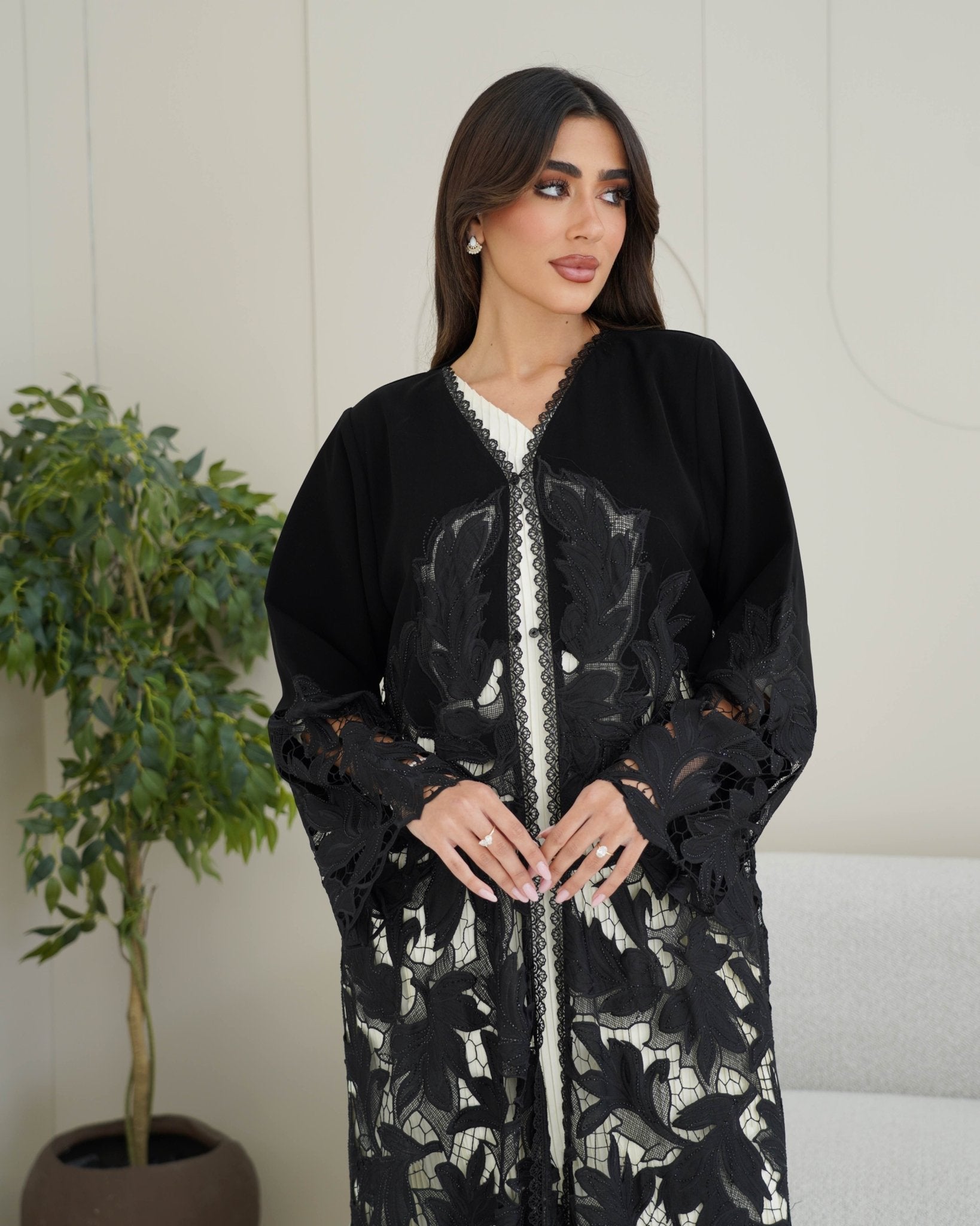 R262 party and Wedding Black Abaya Abaya for Women UAE – Abaya – Rutba Fashion Abaya