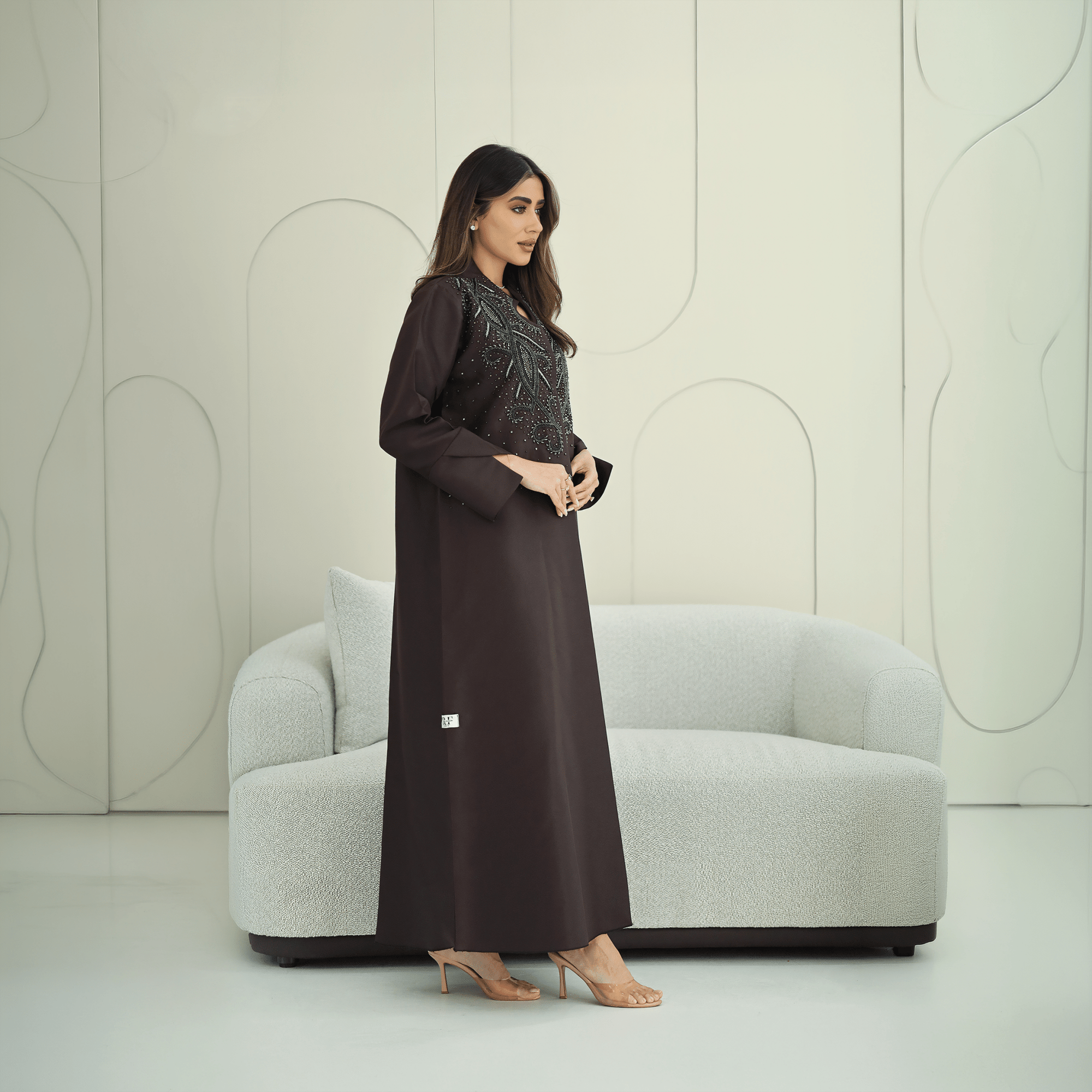 R263 Queen Model Bridal Abaya Abaya for Women UAE – Abaya – Rutba Fashion Abaya