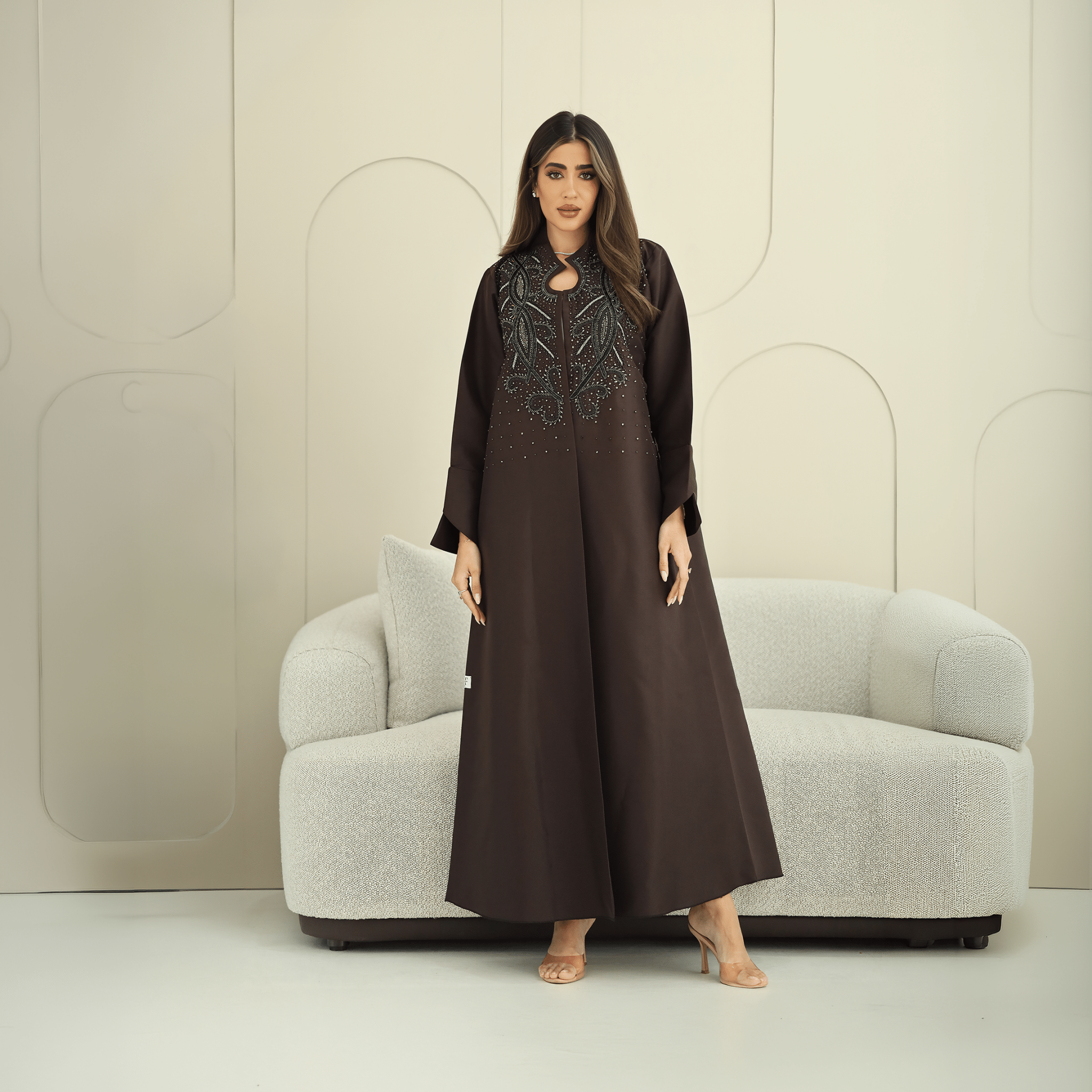 R263 Queen Model Bridal Abaya Abaya for Women UAE – Abaya – Rutba Fashion Abaya