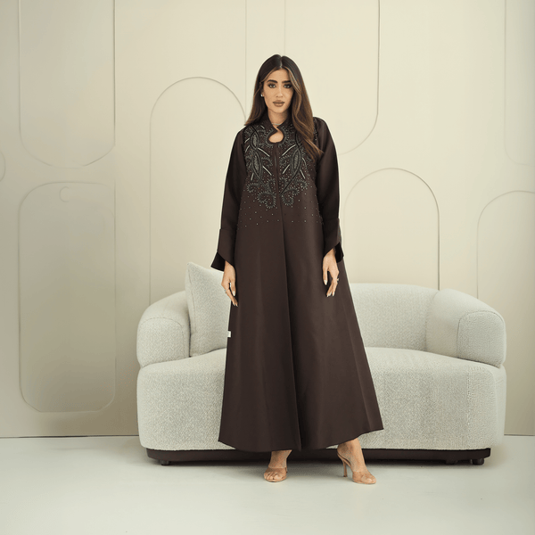 R263 Queen Model Bridal Abaya Abaya for Women UAE – Abaya – Rutba Fashion Abaya